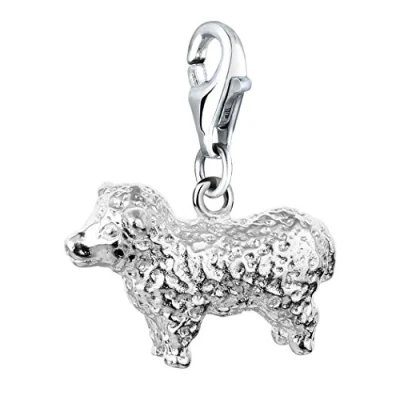 Abbildung von Nenalina Schaaf Karabiner Charm Anhänger für Bettelarmband aus 925 Sterling Silber 713286 000
