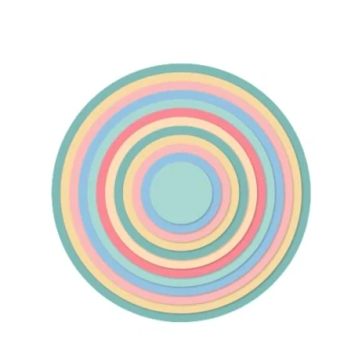 Abbildung von Craftelier Essential Stanzschablone Set for Scrapbooking und BastelProjekte Circles Shape Ungefähre Größe des Durchmessers zwischen 3,5 cm 14,5