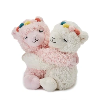 Abbildung von Warmies Warm Hugs Lama, mikrowellengeeignete Weizensäckchen mit dem Duft von getrocknetem französischem Lavendel, vollständig erwärmbares Kuscheltier zur Linderung Angstzuständen und Schmerzen