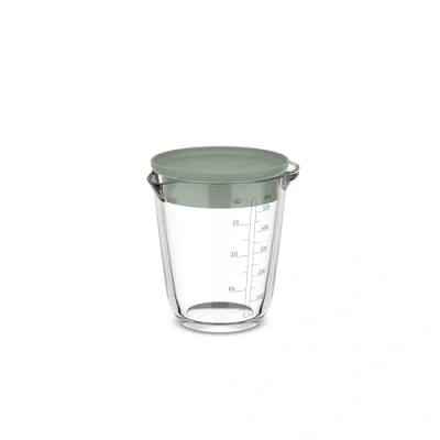 Abbildung von Mepal Glas Messbecher mit Deckel Chef it Leicht ablesbare, eingravierte Skala Mikrowellen &amp; Backofengeeignet (ohne Deckel) Hochwertiges Spülmaschinengeeignet 500 ml Nordic sage