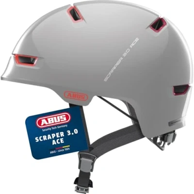 Abbildung von ABUS Stadthelm Scraper 3.0 ACE Robuster Fahrradhelm für den Stadtverkehr Damen und Herren Grau/Orange, Größe L