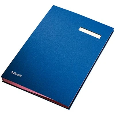 Abbildung von Esselte 621063 Unterschriftsmappe, 20 Fächer, Überzug PP, blau