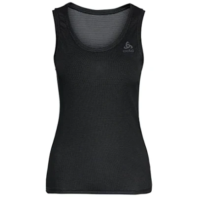 Abbildung von Odlo Damen Active F dry Light Funktionsunterwäsche Tanktop, Schwarz, XS EU