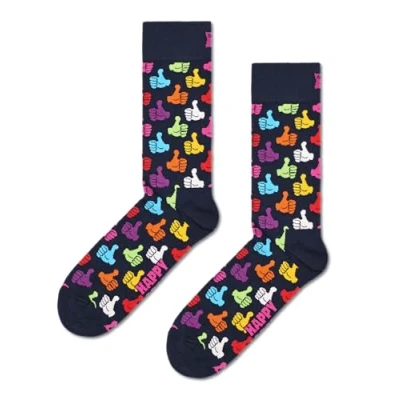 Abbildung von Happy Socks lustige Thumbs Up Socken farbenfrohe Baumwollsocken für Männer und Frauen