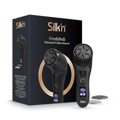 Abbildung von Silk&#039;n FreshPedi schwarz elektrischer Hornhautentferner, wasserdicht, mit Vakuumsystem