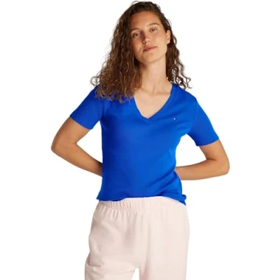 Abbildung von Tommy Hilfiger NEW SLIM CODY Tshirt basic, Damen, Größe: Small, Noble blue