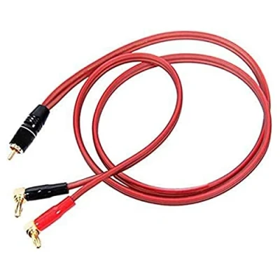 Abbildung von YEHEI Lautsprecherkabel, Bananenstecker auf, Lautsprecher Cinch Stecker auf (2 Bananen), HiFi Lautsprecher, 4 N, OFC, 2 m