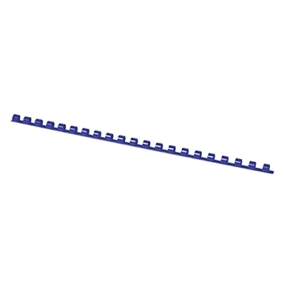 Abbildung von OFFICE PRODUCTS 20240815 01 Plastikbinderücken 100 Stück DIN A4 8mm (45 Seiten) Binderücken Bindungskämme Plastikbindung Kunststoff Farbe: Blau