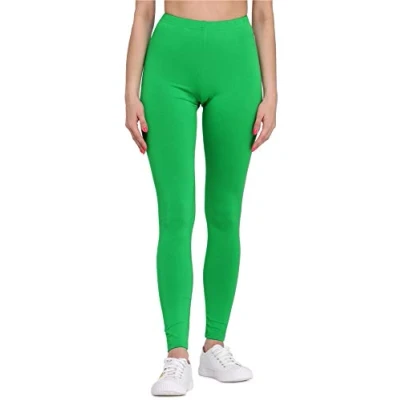 Abbildung von Bellivalini Damen Leggings Bequeme und atmungsaktiv 3/4 aus Viskose BLV50 148 (Grün, L)
