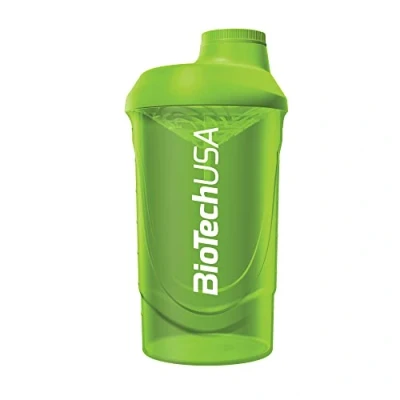 Abbildung von BioTechUSA Wave Shaker Shakerflasche 100% auslaufsicher Verbessertes Mischen Langlebig &amp; sicher Einfach zu benutzen reinigen, 600 ml, Grün