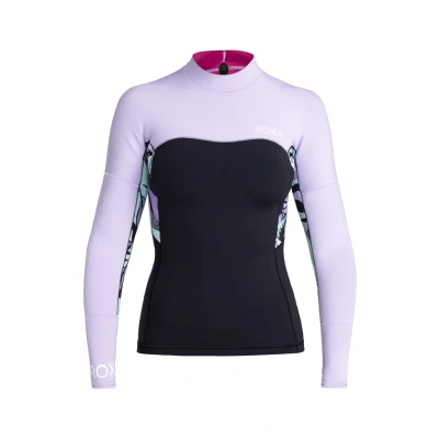 Abbildung von Roxy Swell Series Qlock Surfshirt, Damen, Größe: 4, Anthracite