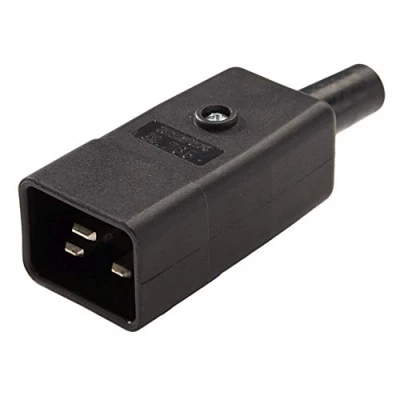 Abbildung von PremiumCord Netzanschluss 230V Stecker 16A, IEC C20, IEC60320, Farbe schwarz