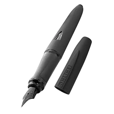 Abbildung von ONLINE Füller Switch Expert, Patronen &amp; Touchpen in einem, für Tablets Smartphones, Multifunktions Stift inkl. Standard Tintenpatronen, Schwarz, Iridiumfeder, Federstärke M 1 Stück (1er Pack)