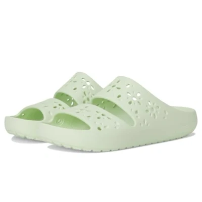 Abbildung von Crocs Pantoletten Damen Classic Floral Cut Out Sandal Grün 41 42 Croslite