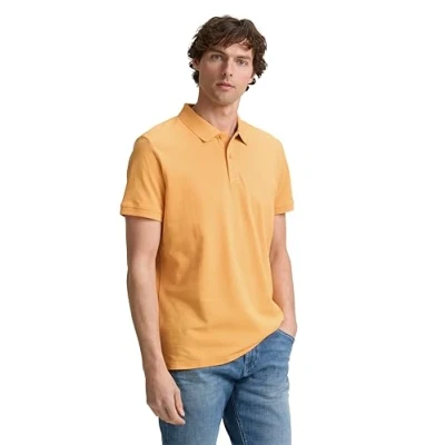 Abbildung von TOM Tailor Basic WITH Contrast Poloshirt, Herren, Größe: Medium, Peachy orange