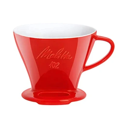 Abbildung von Melitta 218974 Filter Porzellan Kaffeefilter Größe 102 Rot, 1x2
