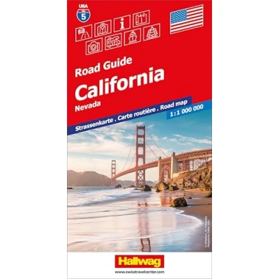 Abbildung von Hallwag Strassenkarte USA, California 1:1 Mio.: Mit San Francisco, Los Angeles, Diego, Yosemite, Death Valley, Las Vegas. Inkl. Stadtpläne, ... (Hallwag Strassenkarten, Band 5)
