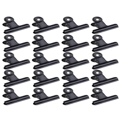 Abbildung von Anlising 20 Stück Metall Klammer,Schwarze Kleine Bulldog Clips,Binder Clips for Klammern,Metall Scharnier Clips,Bulldog Büroklammer,Binder Klammern,Kleine Bulldogge Büroklammern Photos