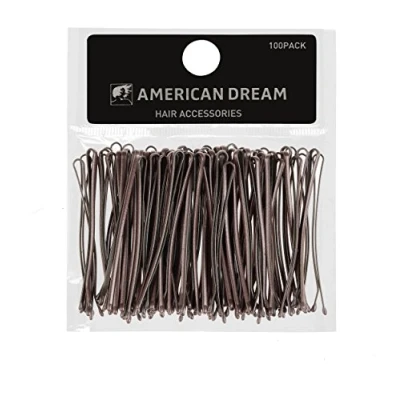 Abbildung von AMERICAN DREAM Pack of 100 x Haarnadeln braun glatt 2 inch / 5 cm Länge, 1er (1 68 g)