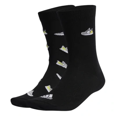 Abbildung von Adidas, Calzini Run X Ultraboost Shoe Love Graphic 2 Paia, Socken, Schwarz Weiss, Xl, Unisex Adult