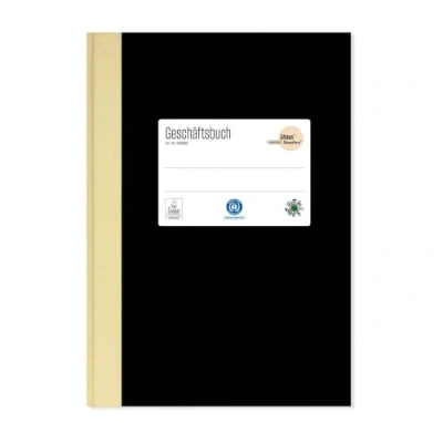 Abbildung von Staufen Ursus Style Geschäftsbuch, DIN A5, hochwertiger Leineneinband, Lineatur 5 mm kariert, 96 Blatt, premiumweißes 80g/m² Recyclingpapier, 1 Stück, Green