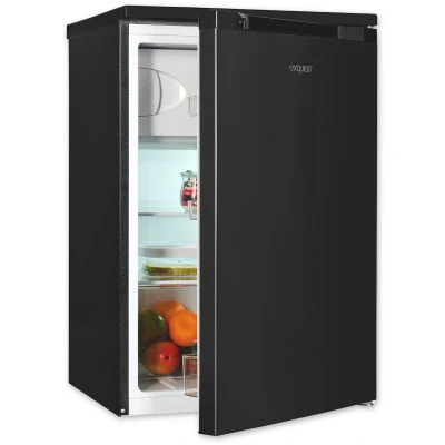 Abbildung von Exquisit Kühlschrank KS16 4 051C inoxlook az 107 L Volumen mit Gefrierfach freistehend Gemüsefach Freistehender
