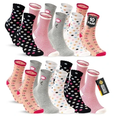 Abbildung von 10 Paar Kinder Socken Jungen &amp; Mädchen Baumwolle Kindersocken 54365 (27 30)