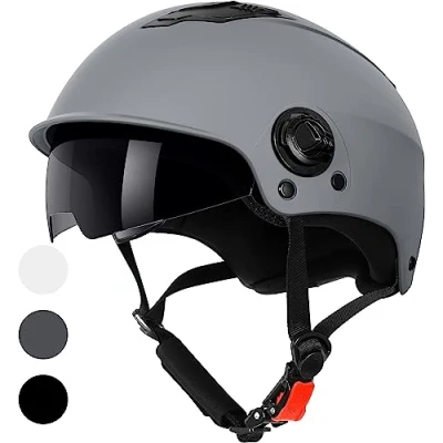 Abbildung von Westt Scooter Helm Fahrradhelm Skaterhelm für Herren und Damen E Bike Roller mit getöntem Sonnenvisier Jugendliche Erwachsene
