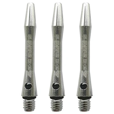 Abbildung von ABC Darts Aluminum Dart Schäfte Set mit O Ringe Short Silber 4 sätz Shafts