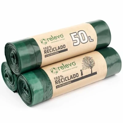 Abbildung von Relevo 30 Stück Müllbeutel 50 L 100% Recycelt Müllsäcke
