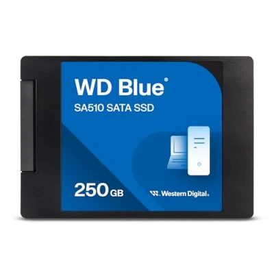 Abbildung von WD Blue SA510 SATA SSD 250 GB 2,5 Zoll (Lesen bis 555 MB/s, Schreiben 440 Upgrade für PC/Laptop, Western Digital Dashboard)