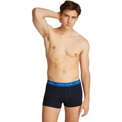 Abbildung von Tommy Hilfiger Trunk 7 PACK Panties, Herren, Größe: Small, White/vib indigo/dark mag/des sky