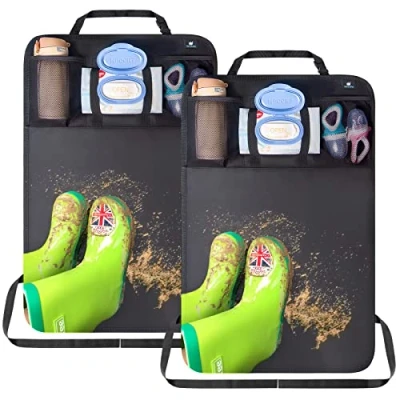 Abbildung von Termichy Rückenlehnenschutz Auto kinder Wasserdichtes Organizer (Schwarz, 2 Stück)