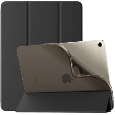Abbildung von TiMOVO Hülle Kompatibel mit Neu iPad Air 13 inch (M2) 2024, Smart PU Leder Schutzhülle, Auto Schlaf/Aufwach, Schlank Case Weich TPU Rückseite für Schwarz