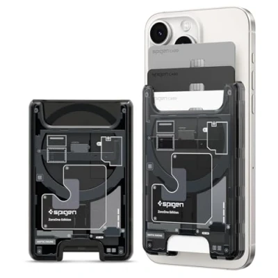 Abbildung von Spigen Ultra Hybrid MagFit Magnetischer Kartenhalter Entwickelt für MagSafe Kompatibel mit iPhone 16/15/14/13/12 Modelle Wallet ZeroOne