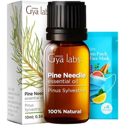 Abbildung von Gya Labs Ätherische Kiefernöle für Diffusor 100% Reines Natürliches Herbstkieferöl Haut, Körper, Zum Selbermachen von Kerzen Frischer, holziger Duft (10 ml)