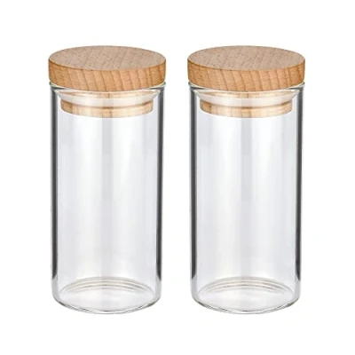 Abbildung von Zassenhaus 2 Gewürzgläser für Gewürzregal, Borosilikatglas, Buche, 100 ml