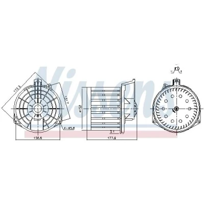 Abbildung von NISSENS 87549 Innenraumgebläse ohne integrierten Regler HONDA: CIVIC 8 Hatchback