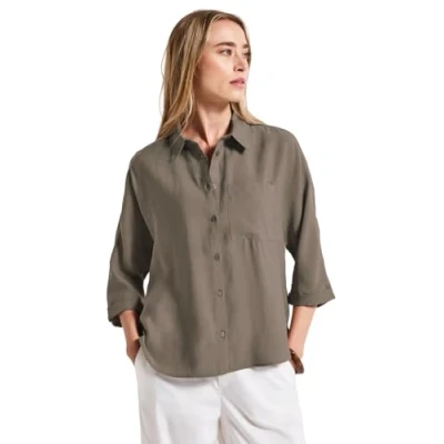 Abbildung von Street One Dolman Hemdbluse, Damen, Größe: 46, Braun