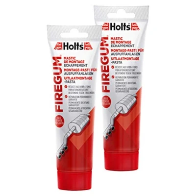 Abbildung von Holts 2X Auspuffanlage Montagepaste Firegum Tube Autopflege Rohrverbindung Gasdicht Hitzebeständig 150 G 204204