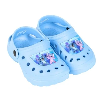 Abbildung von Disney Stitch Clogs für Mädchen, Leichte Sommersandalen im und Angel Design, Kindergeschenk, Größe EU 30/31 Blau