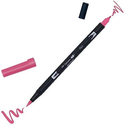 Abbildung von Tombow ABT 743 Fasermaler Dual Brush Pen mit zwei Spitzen, hot pink
