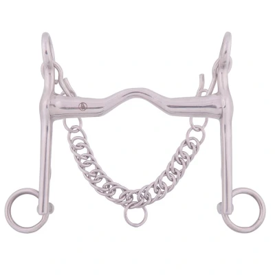 Abbildung von BR Dressur Bordstein Bit 18 mm massiv 13,5 RVS