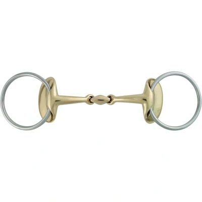 Abbildung von Stübben Trens Gebiss Golden Wings Doppelt Gebrochen Sweet Iron 13,5cm