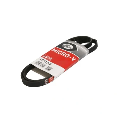 Abbildung von GATES Micro V 4PK1240 Keilrippenriemen 1240 4 Polyester, EPDM (Ethylen Propylen Dien Kautschuk) AUDI: A6 C5 Saloon, A4 B5 Avant