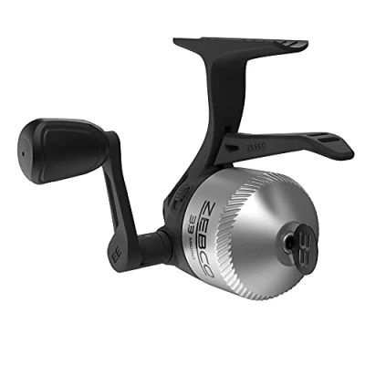 Abbildung von Zebco Unisex Erwachsene 33MICRO TRIGGERSPIN Reel 4#C Angelrolle, Silber/schwarz, 10