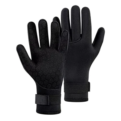 Abbildung von YDQUANI Neoprenhandschuhe 3mm Neopren Tauchhandschuhe Thermische Anti Rutsch für Frauen Kinder Schnorcheln Kajakfahren Schwimmen Surfen Fischen