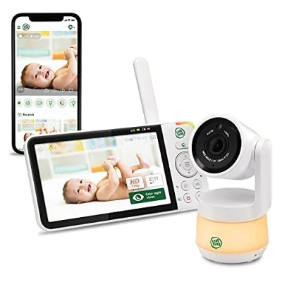 Abbildung von LeapFrog LF925HD Babyphone mit Kamera, 720p, 5 Zoll HD Farbdisplay Intelligente Babyfone, neig/schwenkbare Kamera und APP, Video Baby Monitor WLAN, Temperatur/Feuchtigkeitssensor