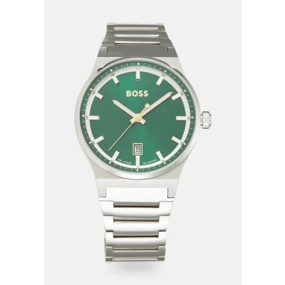 Abbildung von BOSS Candor Uhr silvercoloured, Herren, Größe: One Size, Silver coloured