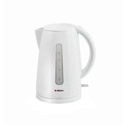 Abbildung von eldom C240SC Wasserkocher 1,8 Liter Kapazität Retro Teekocher mit 2000W Leistung Klassisches Design Gittermuster 360 Sockel Wasserstandsanzeige herausnehmbarer Kalkfilter